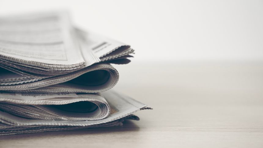 Newspaper concept on the desk
