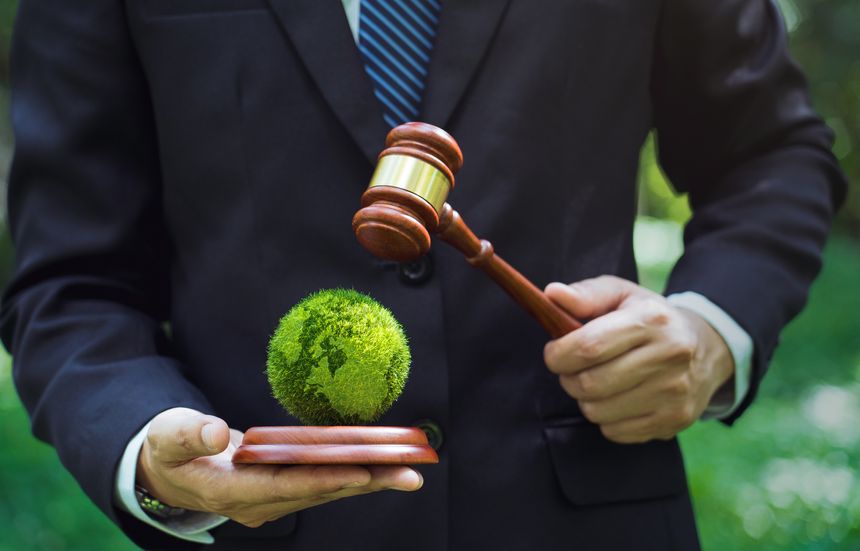 Law world for environmental regulation, sustainable environment conceptworld.