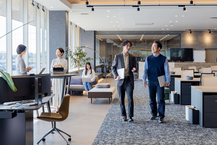 Group of Asian people working in a designer's office