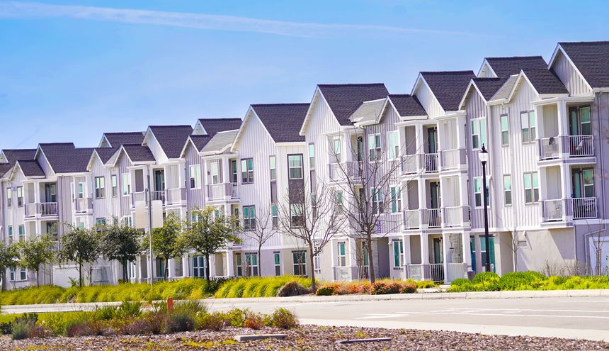 Newly built apartments in Northern California