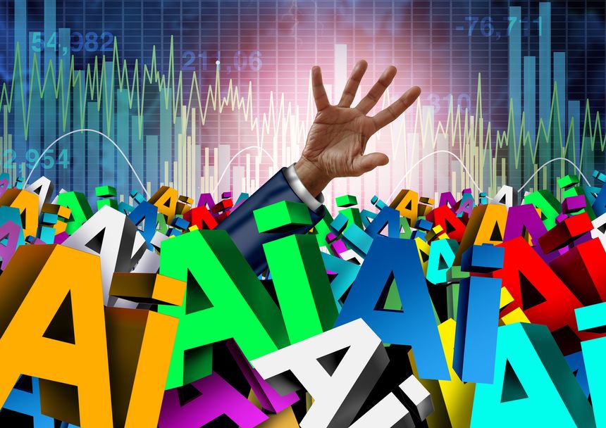 AI market saturation and Technology flood as Artificial intelligence enthusiasm experiencing oversupply of apps services and products as speculative excess as tech flooding the markets resulting in a tech bubble risk.