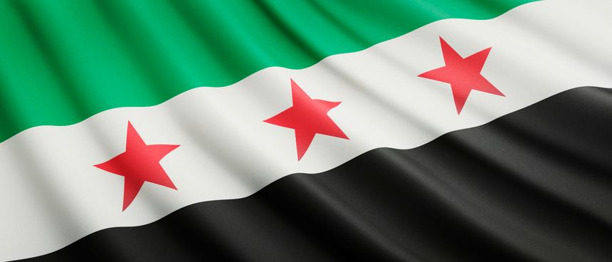 Waving flag of Syria - Full frame