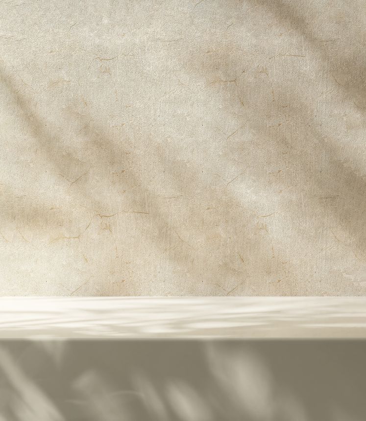 Modern, minimal empty white marble counter table top, in dappled sunlight, soft and smooth leaf shadow on glittering beige cream concrete texture wall for luxury organic fashion, beauty, cosmetic, skincare, body care, treatment product display background 3D
