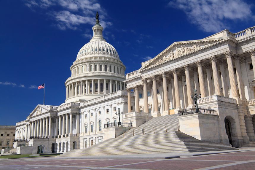 The eastern facade of the US Capitol Building, Washington DC