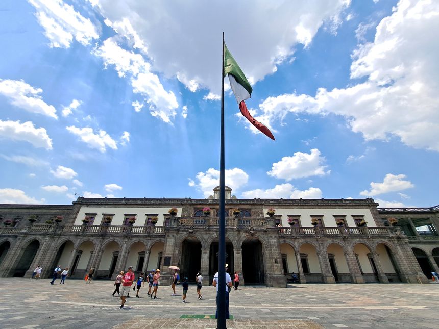Mexico City, Mexico - Aug 9 2023: The National Museum of History is the site that keeps the memory of the history of Mexico, it is located in the Chapultepec Castle