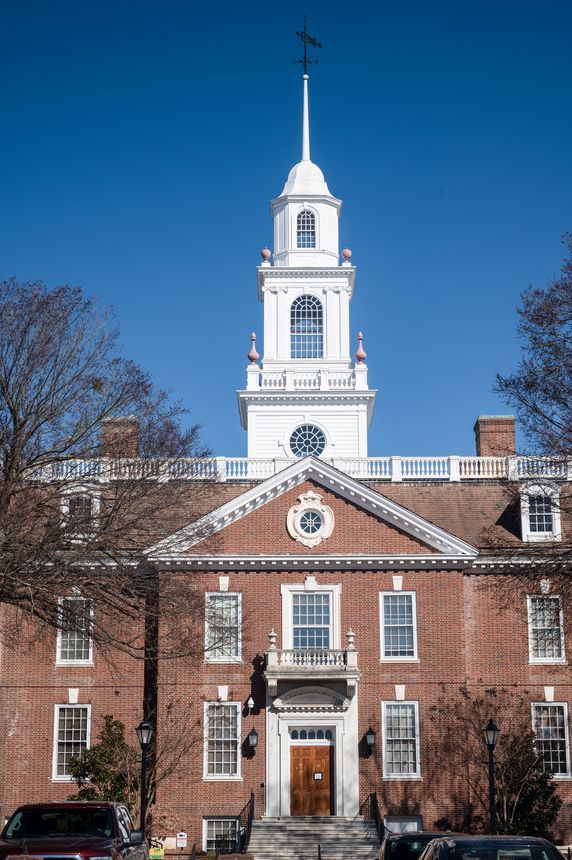 The Delaware Legislative Hall is the state capitol building of Delaware located in the state capital city of Dover on Legislative Avenue that houses the chambers and offices of the Delaware General Assembly.