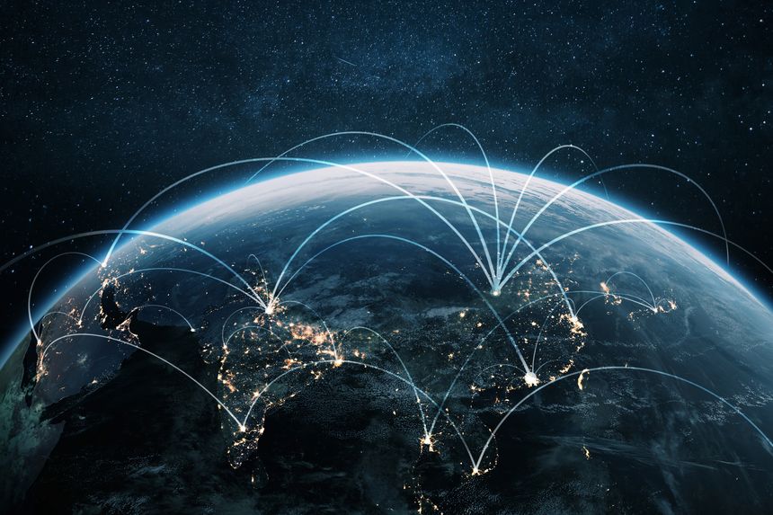 Night planet earth Asian countries with light lines of communication and connection. Business and finance, concept. Global communications system and the World Wide Web. Technologies and communication
https://assets.science.nasa.gov/content/dam/science/esd/eo/content-feature/nightlights/images/media/BlackMarble_2016_Asia_composite.png