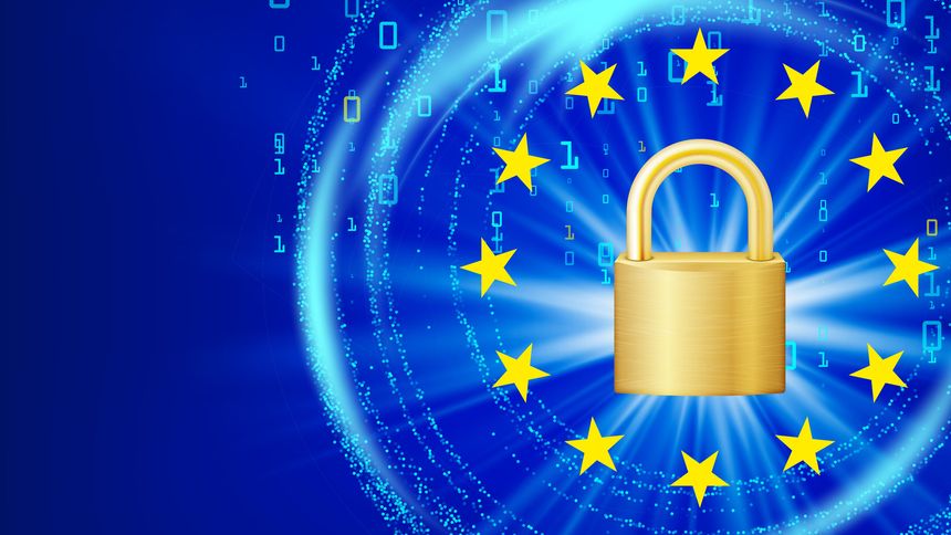 GDPR Background Vector. Padlock. Security Technology. General Data Protection Regulation. Illustration