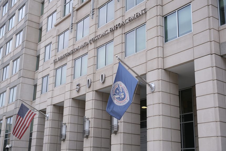 Washington, DC USA, March 29, 2025: Exterior of the U.S. Immigration and Customs Enforcement Building