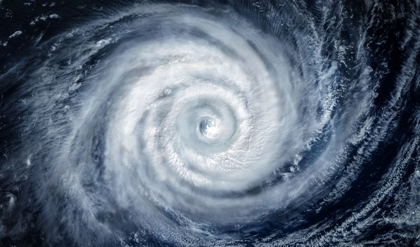 Super Typhoon, tropical storm, cyclone, hurricane, tornado, over ocean. Weather background. Elements of this image furnished by NASA.