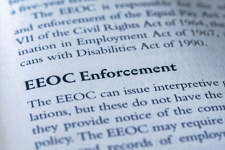 The EEOC enforcement written in legal business law textbook