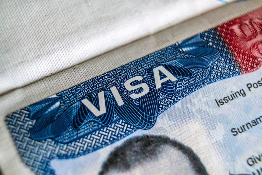 Visa USA in Foreign Passport for Tourism. High quality photo