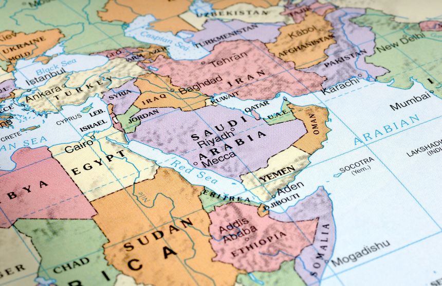 Map of the Middle East