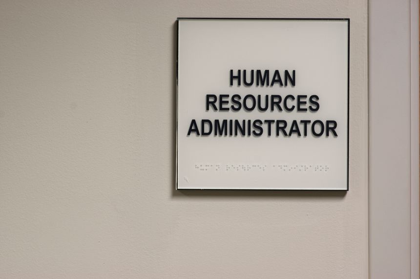 Sign in an office for Human Resources Administrator