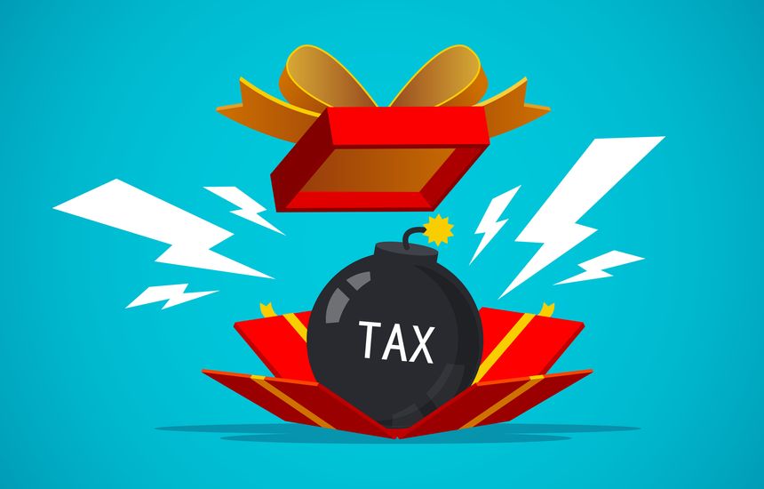 Surprises and unexpected gifts, bad news, depressing. The bomb inside the gift box