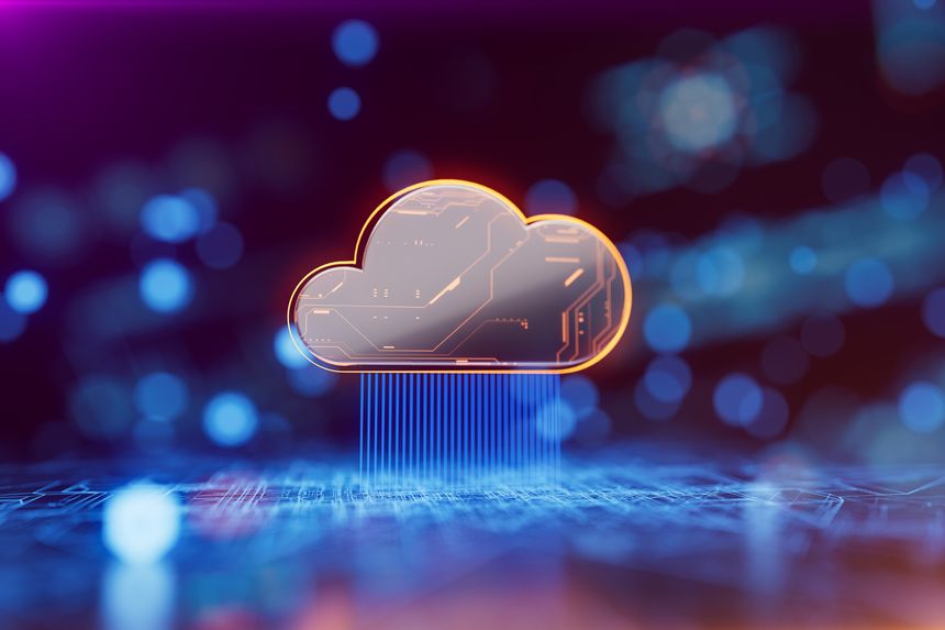 Internet infrastructure concept. Abstract technology background. 3D rendering.