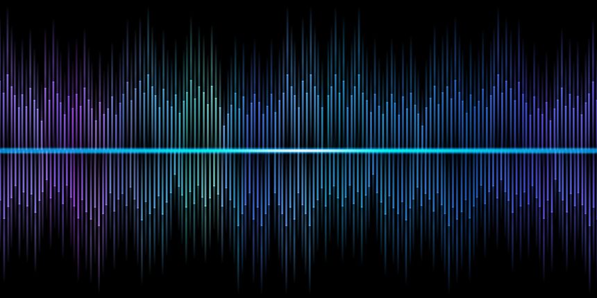 Sound wave equalizer DJ 3d illustration sparkle of light