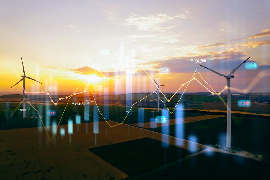 Green energy in full development.Increase in electricity prices on the world market