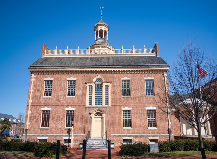 Old Statehouse is a historic state capitol building located on The Green at Dover, Kent County, Delaware. It was built between 1787 and 1792.