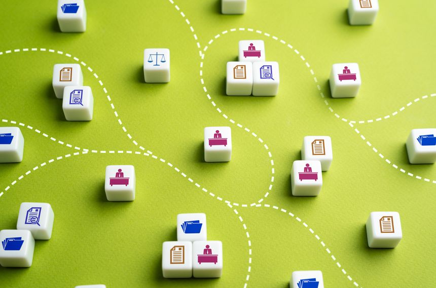 Wandering through bureaucratic corridors. Inefficiency, delays, and confusion when dealing with government procedures or institutional systems. Public administration.