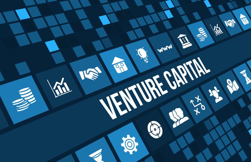 Venture Capital concept image with business icons and copyspace.For more variation of this image please visit my portfolio