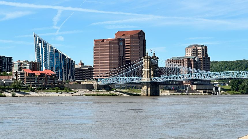 Roebling Bridge view of Covington