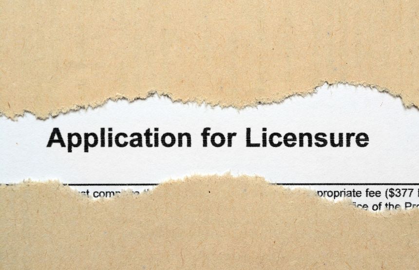 Application for licensure
