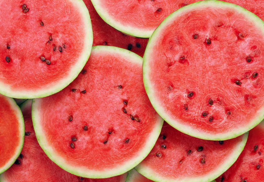 heap of ripe watermelon slices