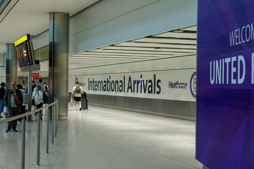 Customer departures and baggage hall photographs from London Heathrow Terminal 5
