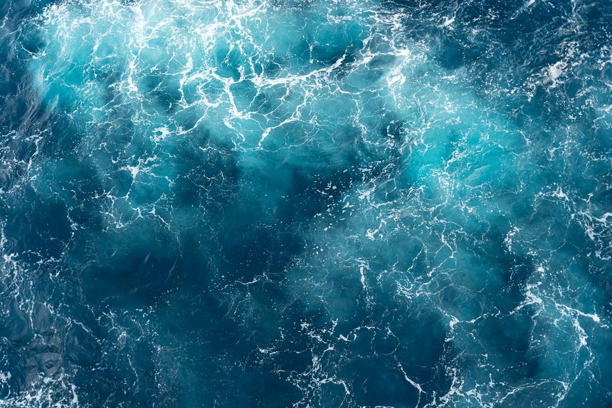 Blue fresh Atlantic ocean water, Spain