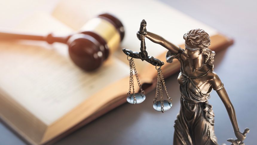 Scales of Justice symbol, legal and law concept