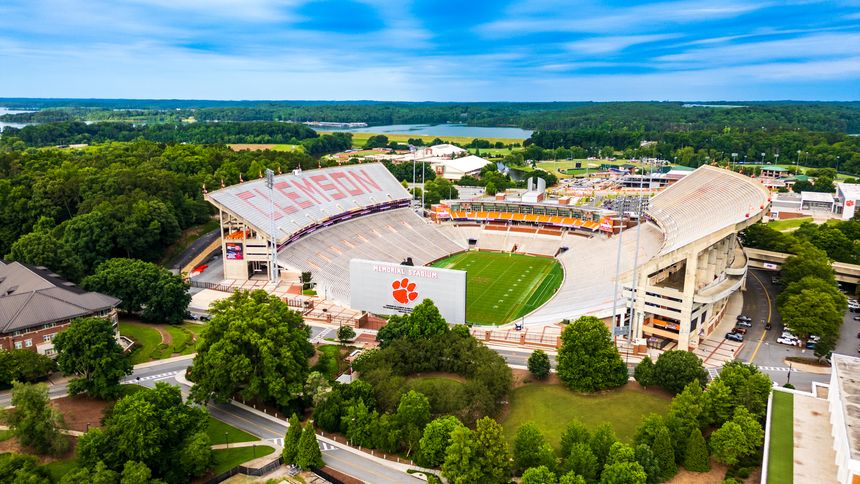 Clemson, SC - June 9, 2024: Memorial Stadium on the Clemson University Campus