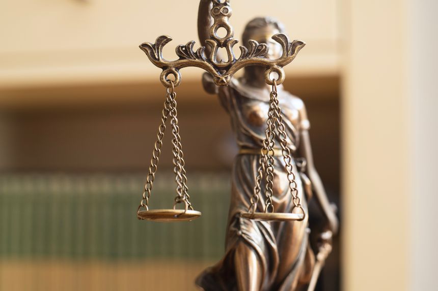 Statue of Justice symbol, image of law understanding of law