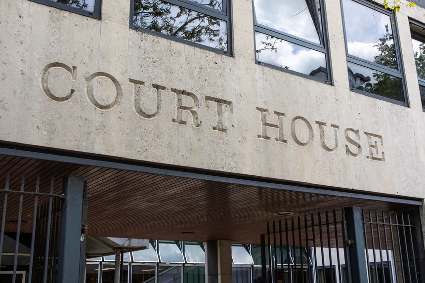 The exterior of Southend Court House, located on Victoria Avenue in Southend-on-Sea, Essex, UK.