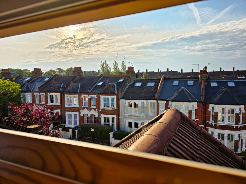 View of Residential Houses and Rooftops in Clapham London