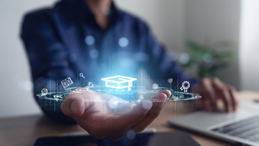 AI Artificial Intelligence learning and skill development concept