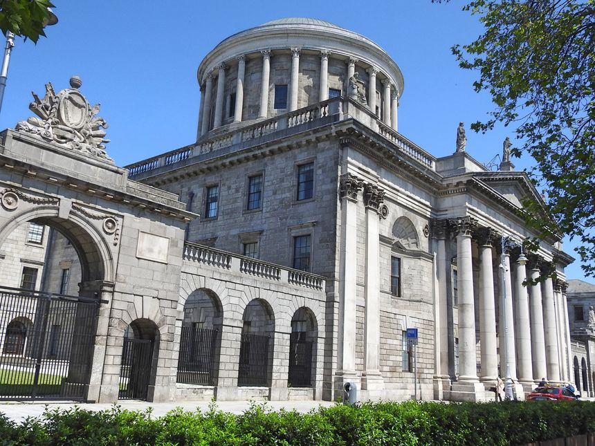29th May 2023, Dublin, Ireland. Dublin's Four Courts building, Inns Quay. The Four Courts is the location of the Supreme Court, the Court of Appeal, the High Court and the Dublin Circuit Court.