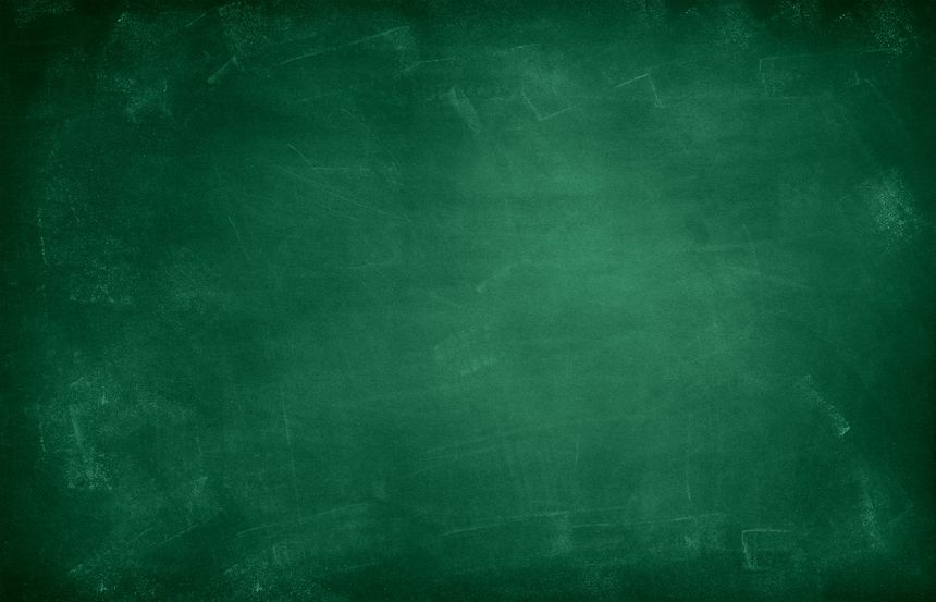 Chalk rubbed out on green chalkboard background