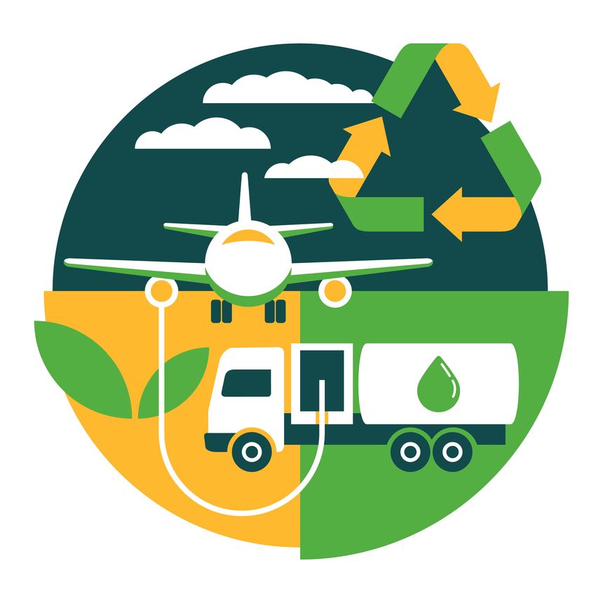 Sustainable Aviation Fuel. Renewable, low-carbon alternative to jet fuel, made from sustainable sources - used cooking oil, agricultural waste, and even captured CO2