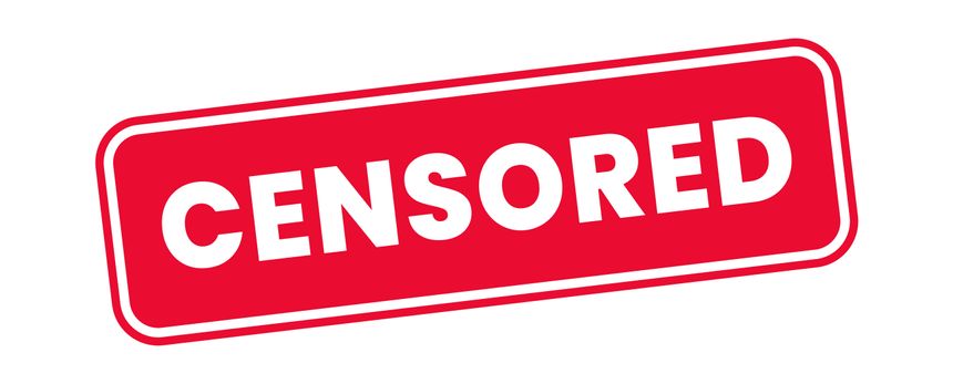 Censored Sign, Banner, Vector, Template, Icon, Sticker, Typescript