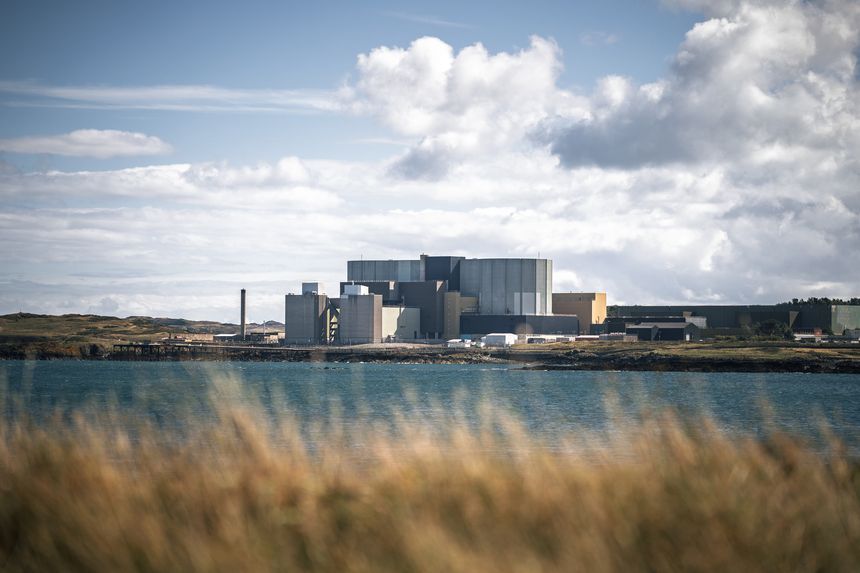 Landscape shot of Wylfa Power Station, soon to be used by the UK for Nuclear Power