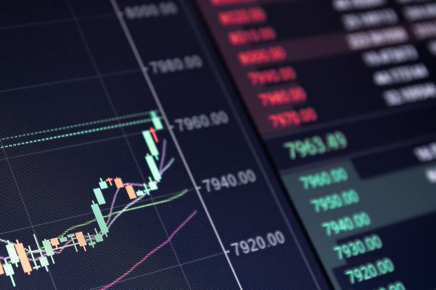 Rising stock market concept