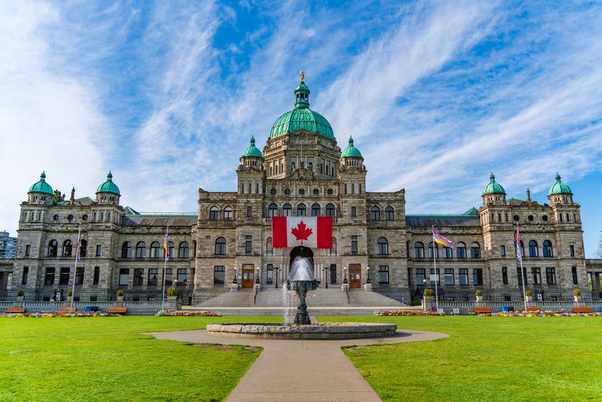 Legislative Assembly of British Columbia in Victoria, Canada